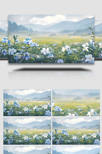 绝美唯美雪山湖泊风景视频背景图片