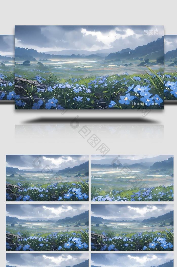 绝美雪山湖泊风景视频背景