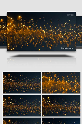 金色粒子颗粒波动背景视频图片