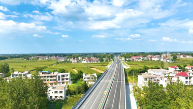 交通运输阜淮高速公路沿途风景航拍