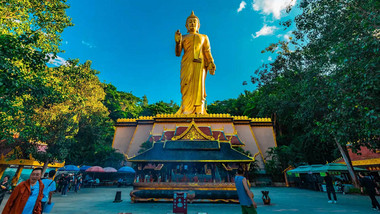 庄严西双版纳大佛寺延时实拍