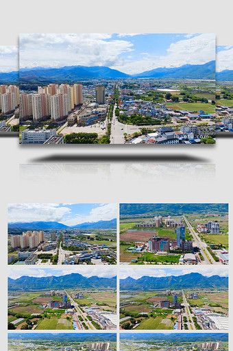 云南临沧孟定县城风光4K航拍图片