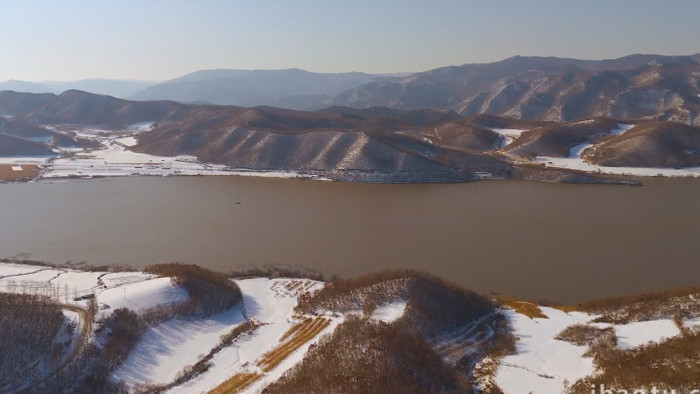 壮丽东北林海雪原雪景航拍