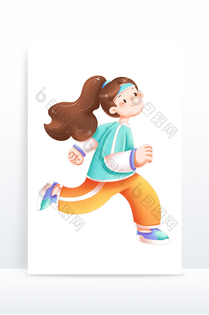 妇女节女性运动形象女孩奔跑健身图片图片