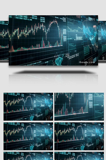股票背景曲线图视频图片