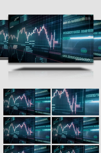 股票曲线图背景视频图片