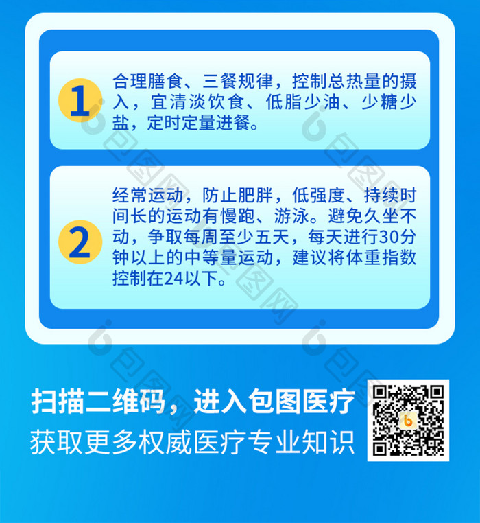 糖尿病疾病科普信息长图