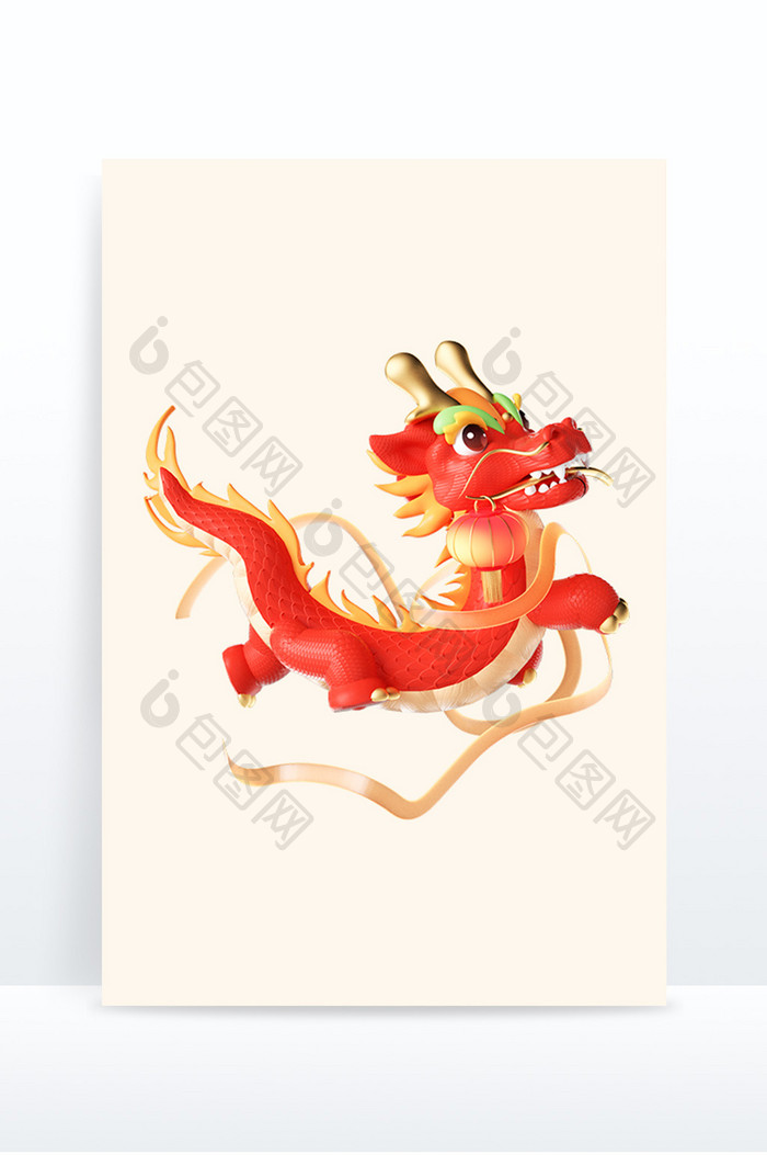 龙年春节3D中国龙形象神兽