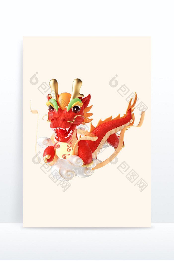 龙年3D春节中国龙神兽形象图片图片