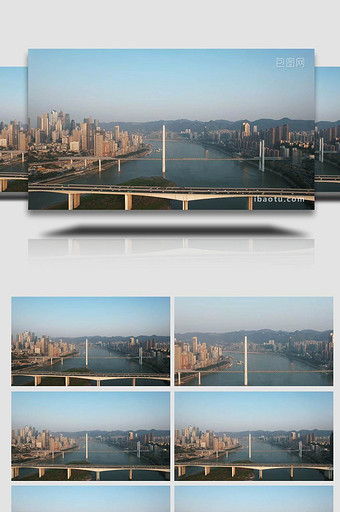 重庆长江大桥交通航拍图片