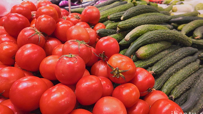 农产品超市售卖的新鲜蔬菜实拍