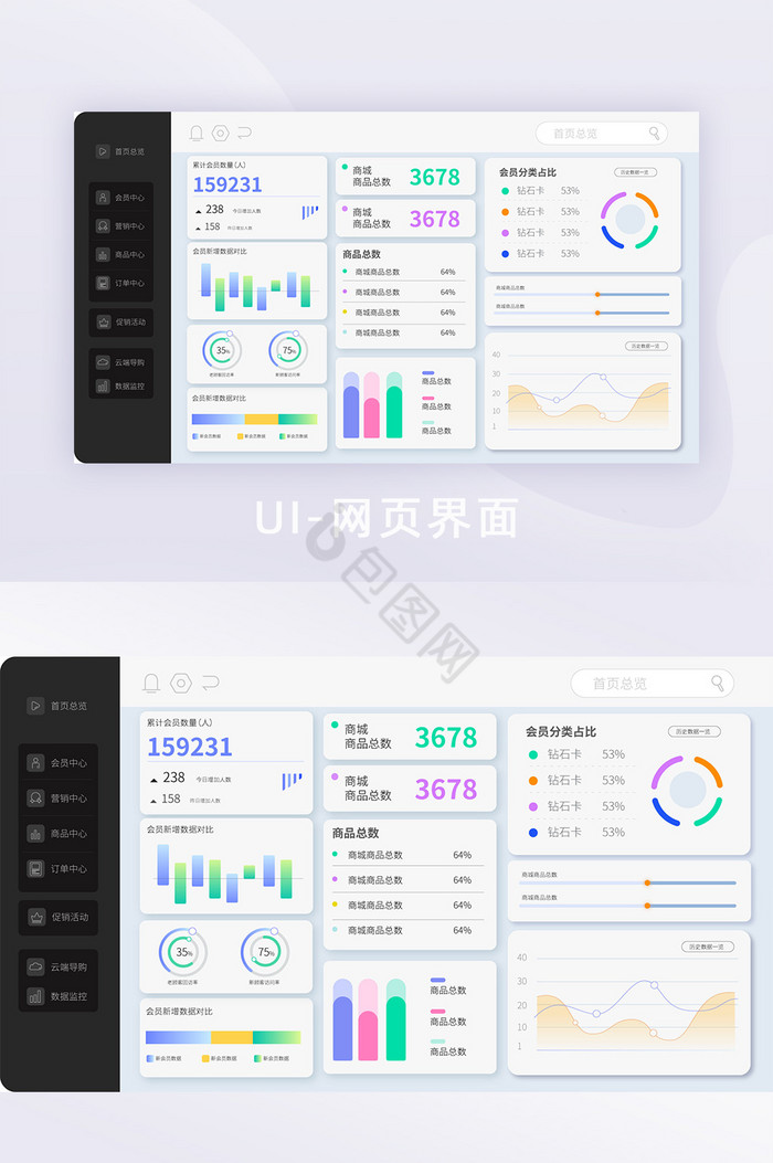 B端后台网页界面ui界面图片