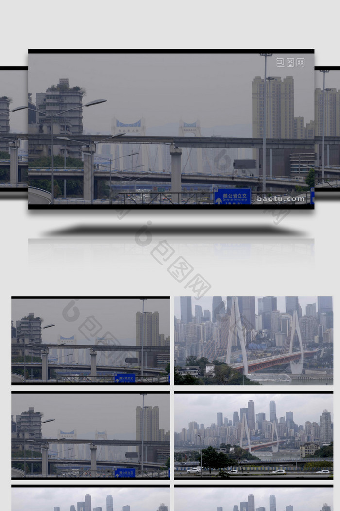 重庆地标东水门大桥延时实拍4K