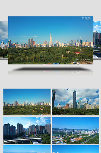广东省深圳市城市航拍视频图片
