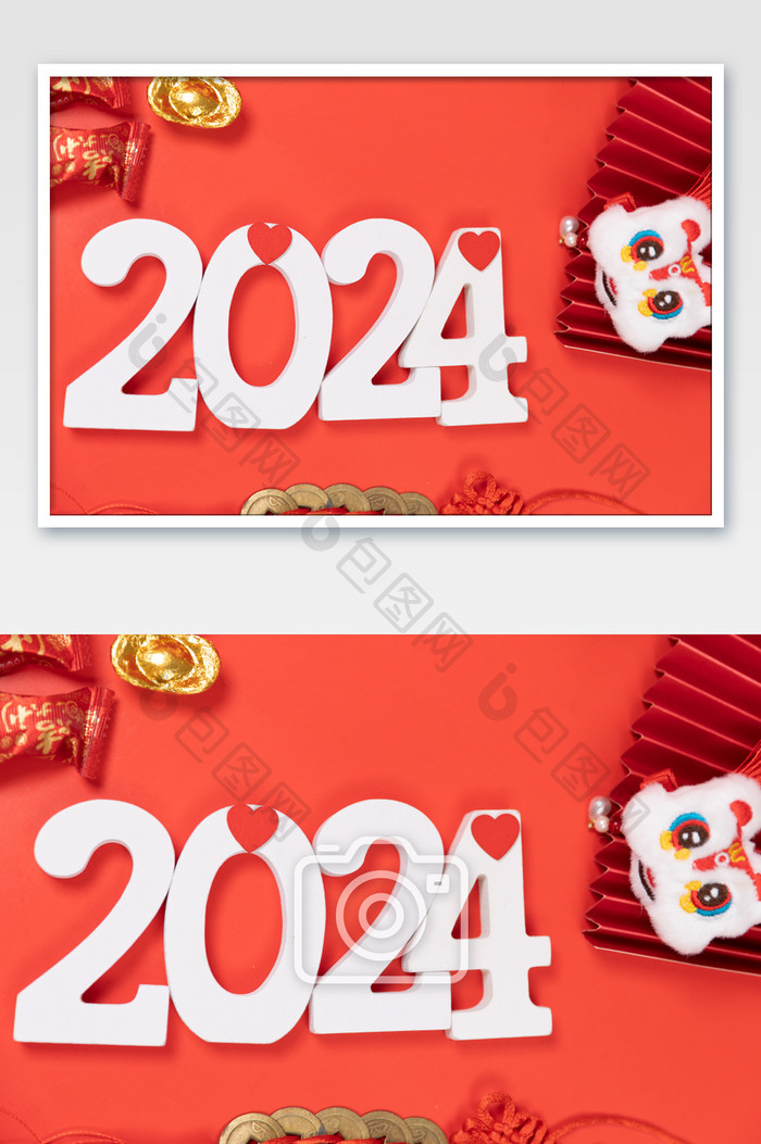 2024新年喜庆红色背景