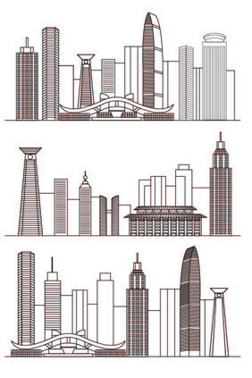 深圳城市地标矢量元素