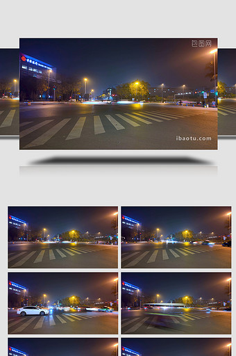 城市夜景延时车流实拍图片