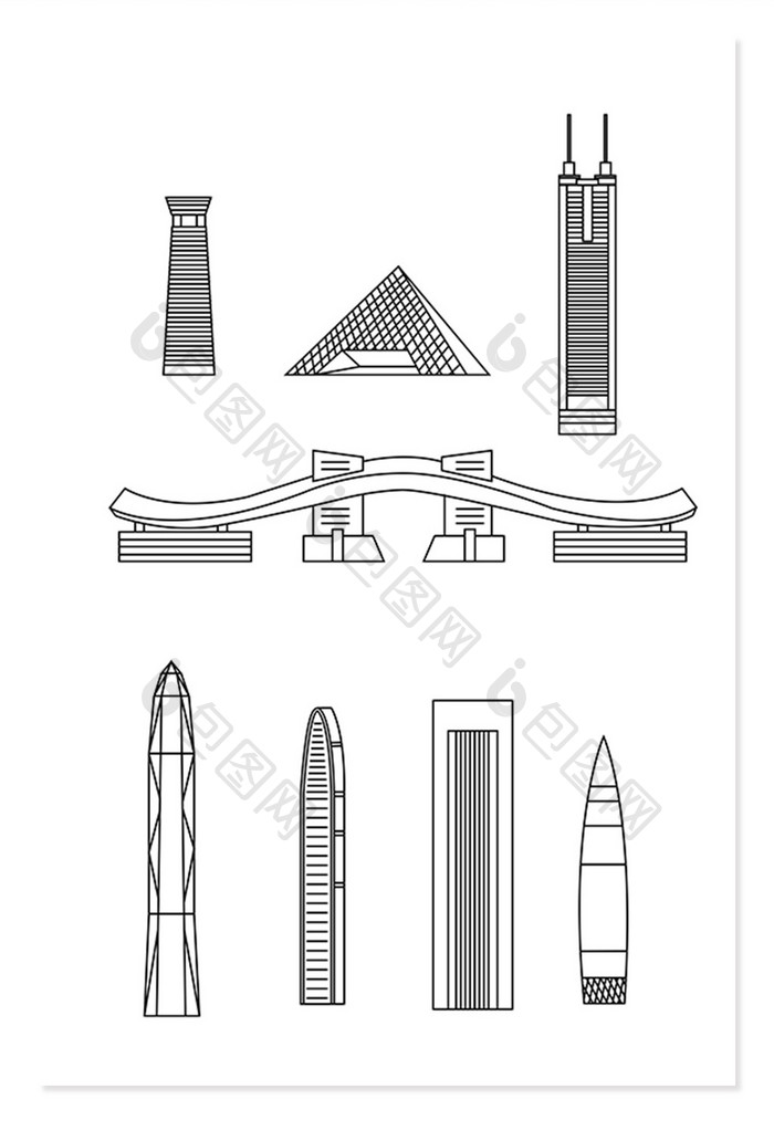 深圳城市天际线标志性建筑