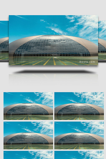 北京国家大剧院建筑延时图片