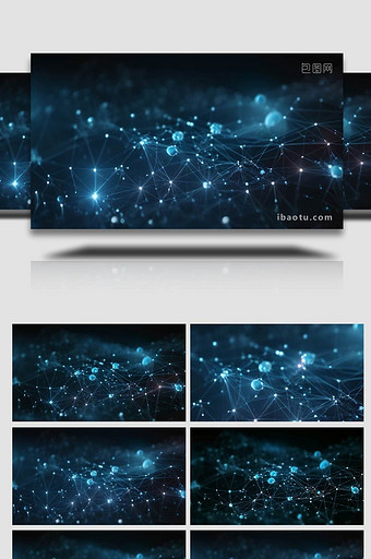 科技网格发光线条蓝色的抽象背景图片