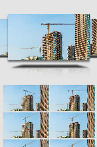 城市建设工地毛坯房屋建设延时图片