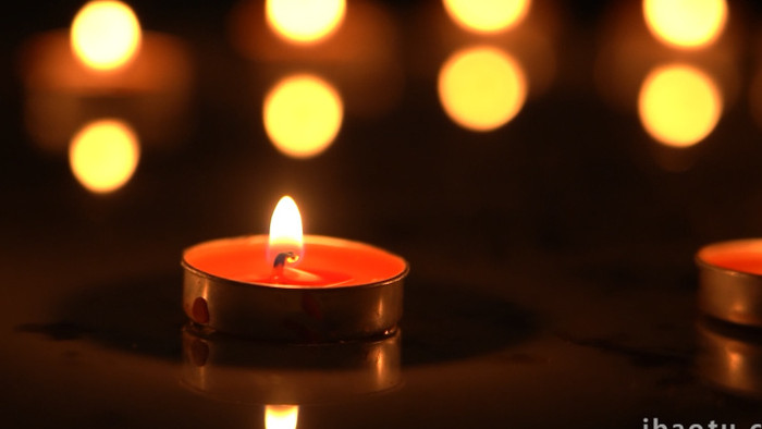 情人节唯美蜡烛表白火光实拍视频