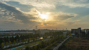 震撼北京城市傍晚夕阳实拍延时