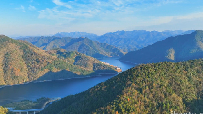 山河湖泊太平湖风光自然4K航拍