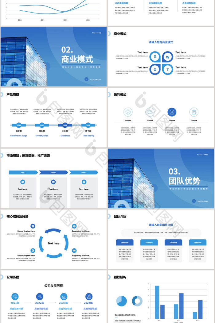 商务企划商业计划书PPT模板