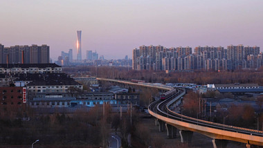 北京地铁站地铁行驶空镜实拍