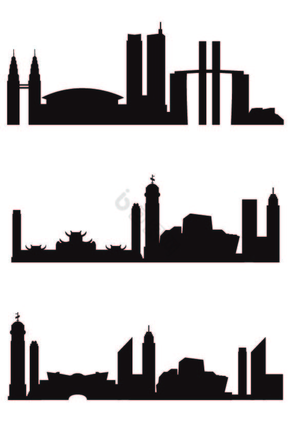 重庆一线城市剪影图片