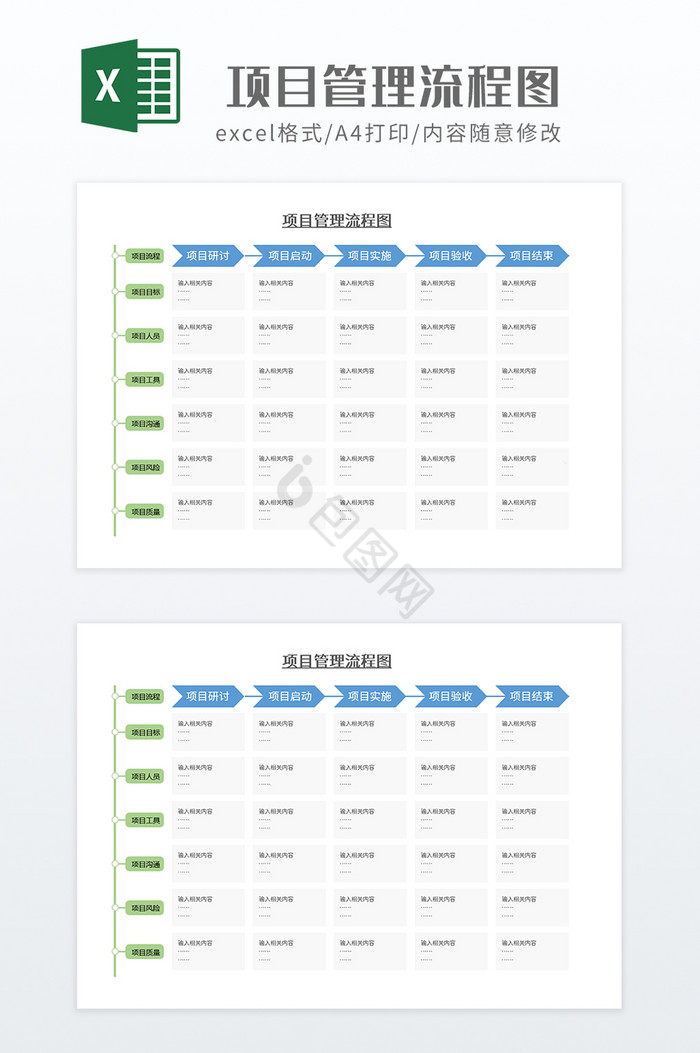 简约项目管理流程图