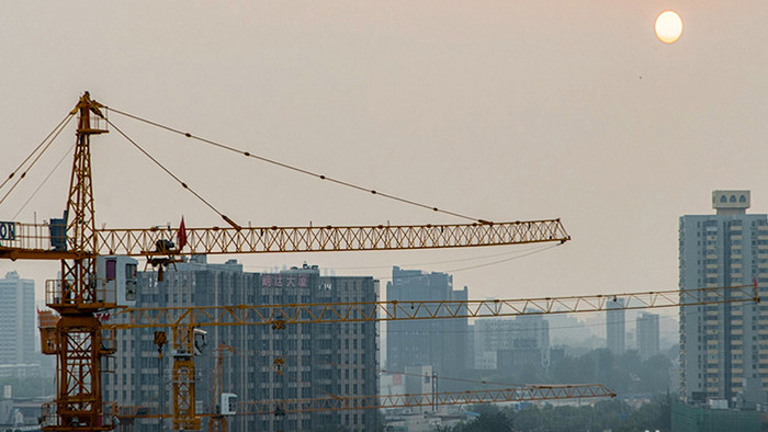 震撼城市建设塔吊实拍延时