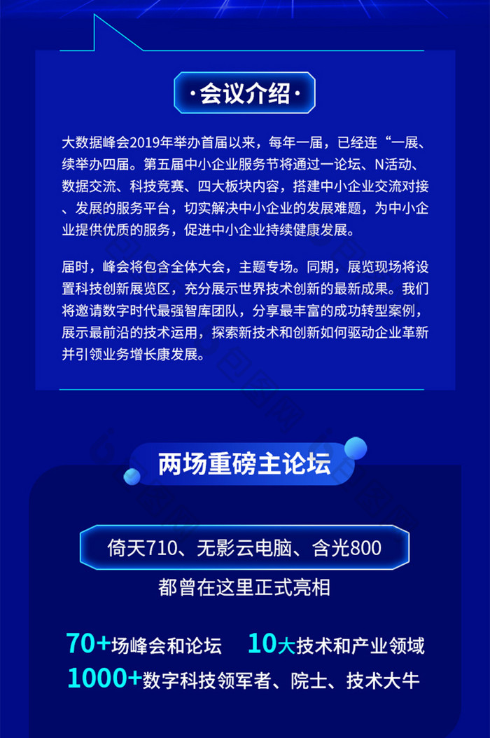 大数据科技智能峰会信息长图