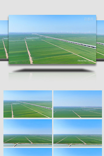 春季农业农田麦田农场4K航拍图片