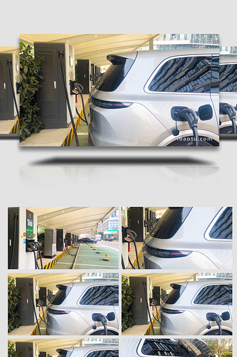 新能源汽车充电充电桩4K实拍图片