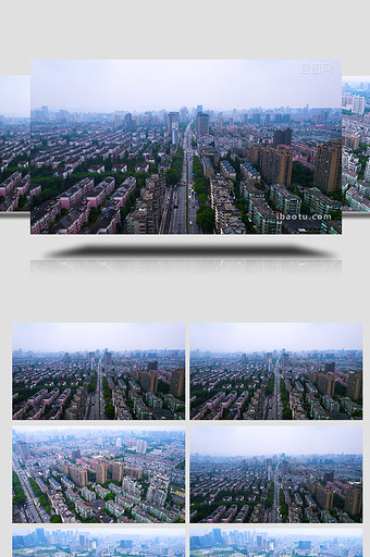 浙江省杭州市下城区城市航拍视频图片