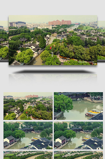 苏州枫桥风景名胜区航拍图片