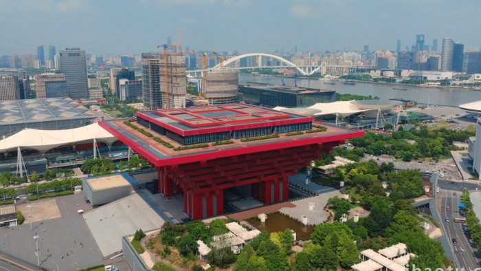 上海中华艺术宫建筑航拍