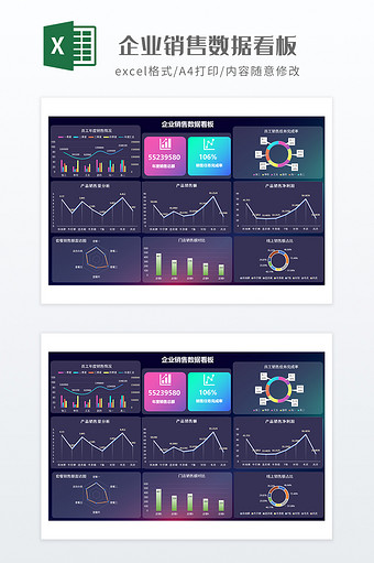 企业销售数据看板图片