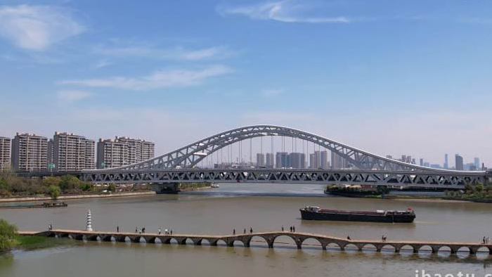 苏州宝带桥航拍延时摄影
