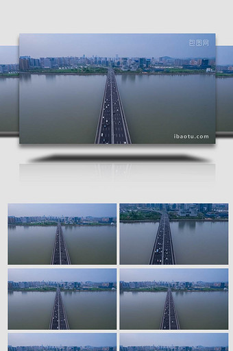 杭州钱塘江之江大桥延时摄影图片