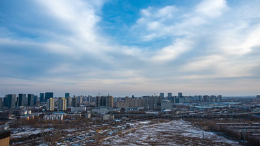 大气北京城市俯瞰实拍延时