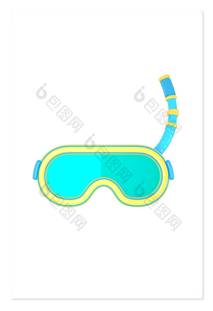 3D立体游泳眼镜夏日小元素