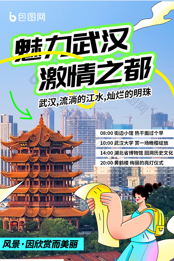 武汉城市文旅宣传海报