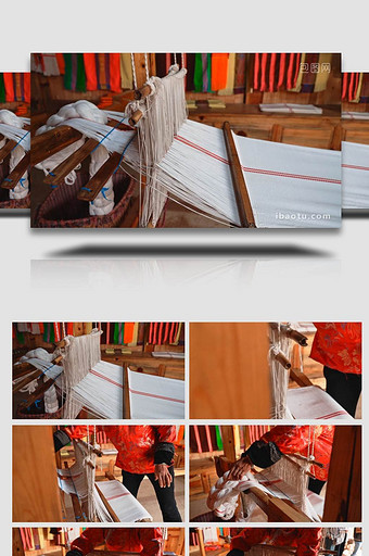传统工艺纺织织布非遗手工艺实拍图片