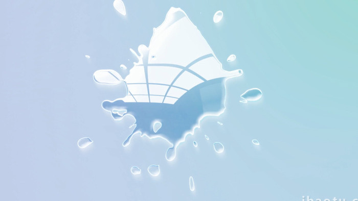 清爽水气泡logo动画AE模板