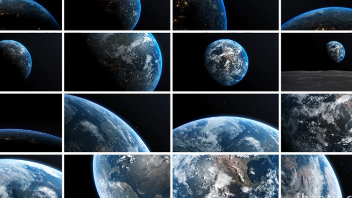 16组宇宙地球动画场景AE模板