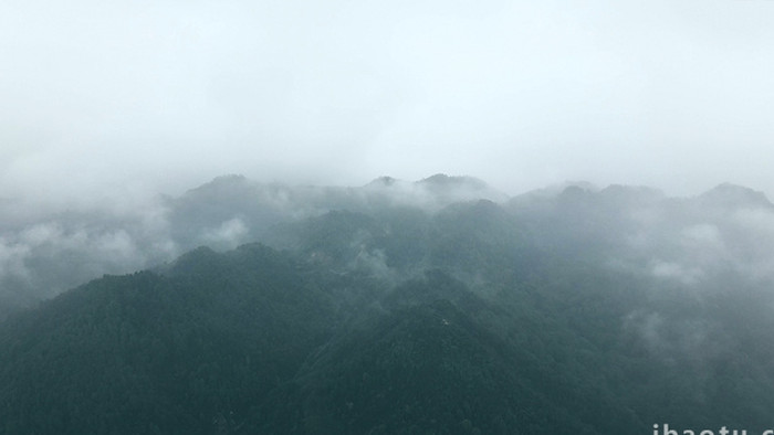 自然云墨山水云雾袅绕4K实拍