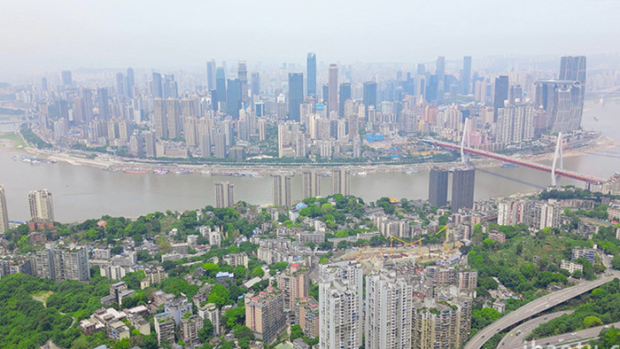 城市重庆南山城市自然风光4K